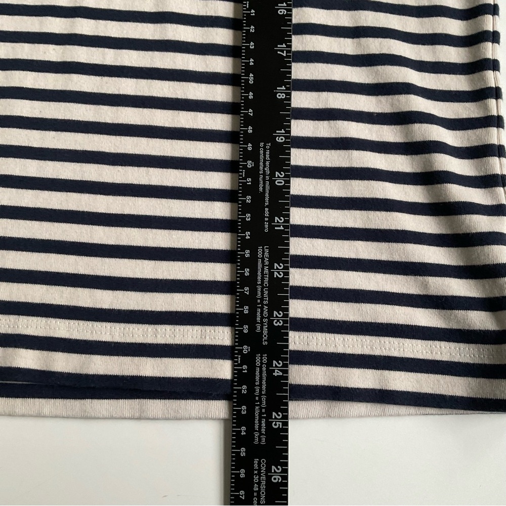 Lou & Grey Cotton Striped Hooded Pullover XS Coastal Preppy Nautical Oversized - Picture 6 of 11